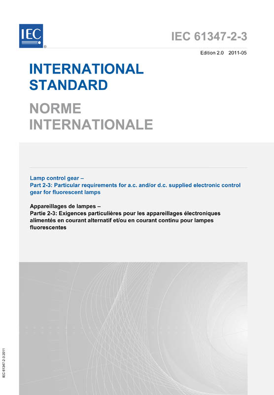 Cover IEC 61347-2-3:2011